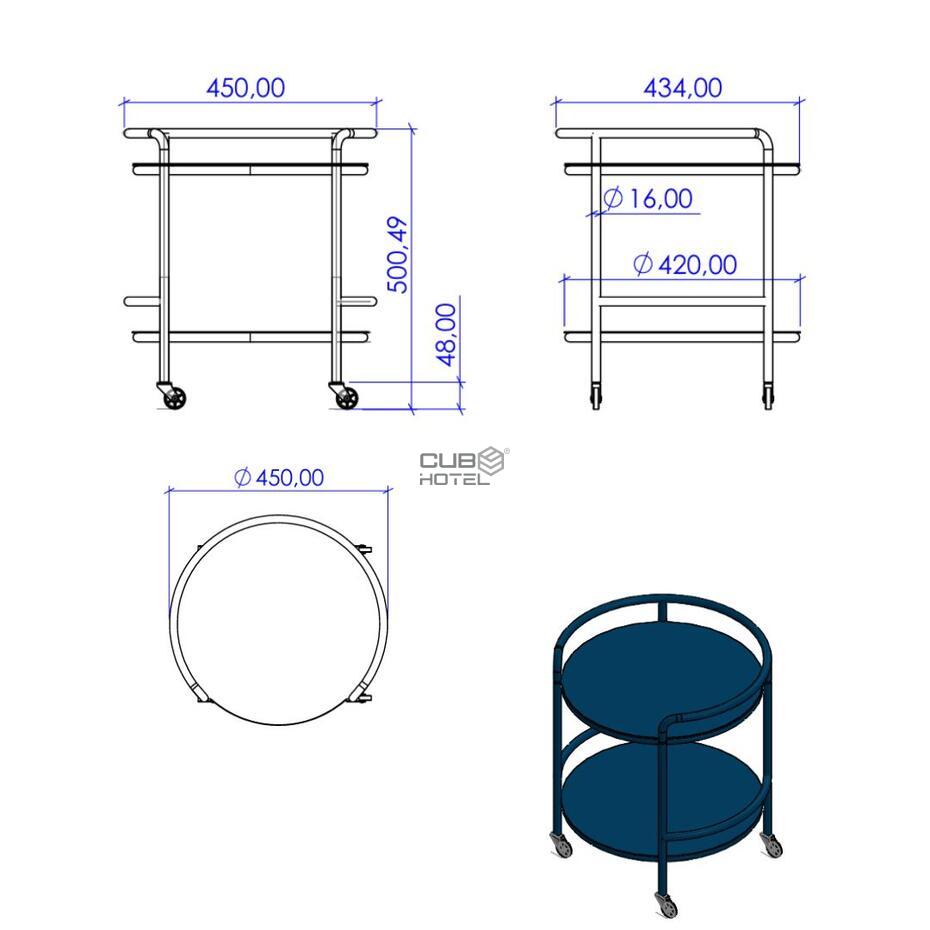 Carrinho Bebidas Entrada Bar ou Hotel Personalizável